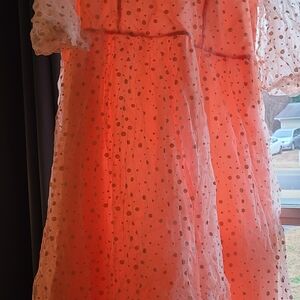 SHEIN Pink Polka Dot Casual Dress